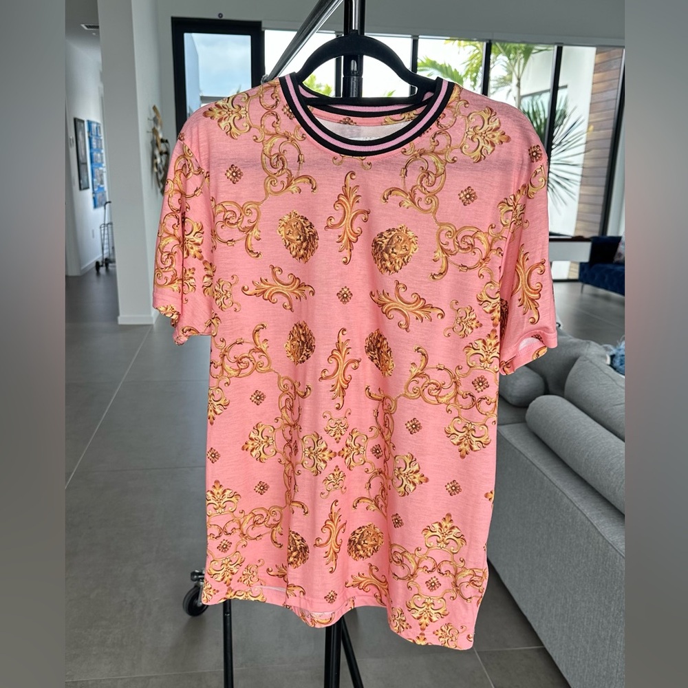 Fresh Pink and Gold Ornate Tee